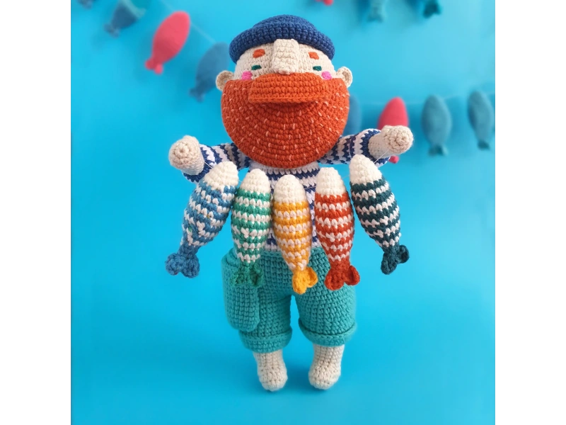 Boris the Fisherman Crochet Pattern