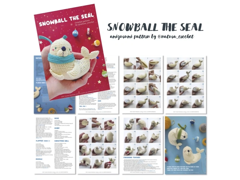 Snowball the Seal crochet pattern